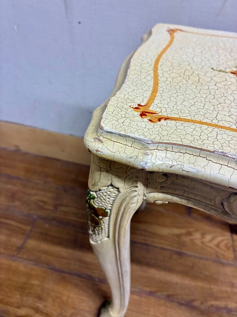 ハルボン☆管403☆イタリア製☆ロココ調☆姫系☆ヒビ加工☆ネストテーブル