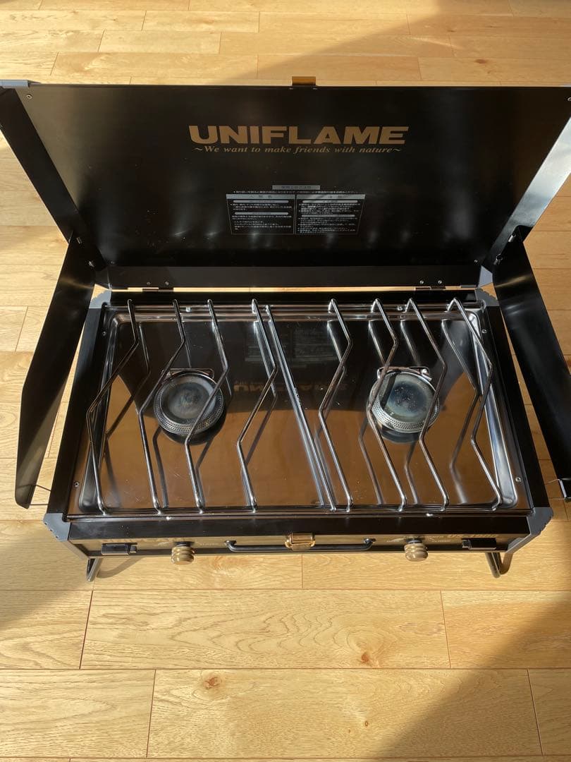 【バッグ付】UNIFLAME　ツインバーナー　US-1900　ブラック&ゴールド
