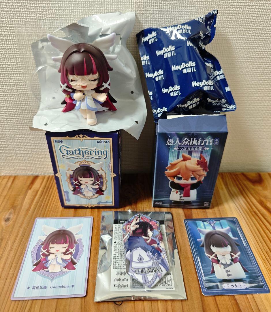 原神 少女 コロンビーナ フィギュア 缶バッジ セット