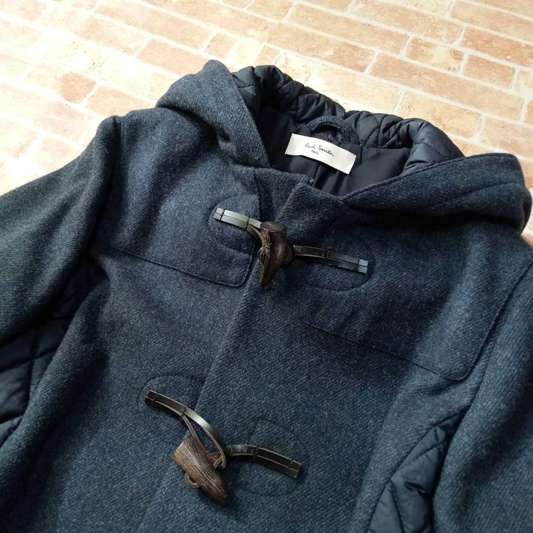 極美品☆　ポールスミス　異素材ダッフルコート　キルティング　グレー　42