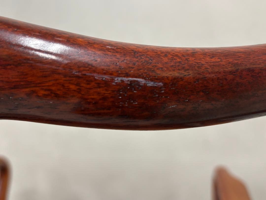 アンティーク 唐木 花梨 無垢材 肘付イス 古家具 アームチェア 木製