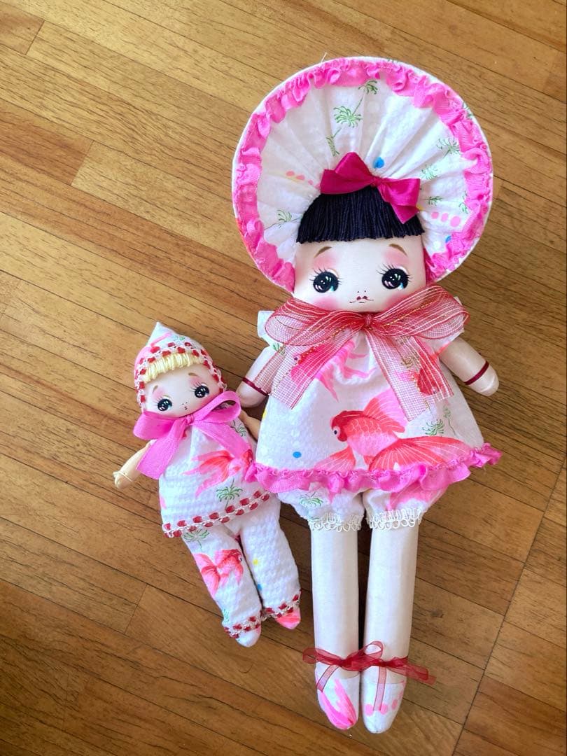 つきもとつきこの文化人形 ヘロヘロ人形 夏限定 金魚浴衣 大正ロマン 昭和レトロ