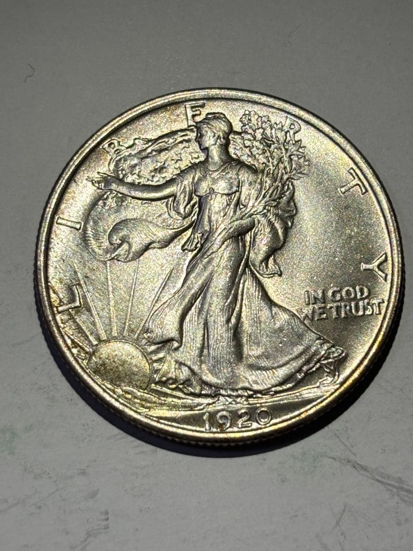 アメリカ　50セント銀貨　1920年　古銭　外国　ハーフダラー