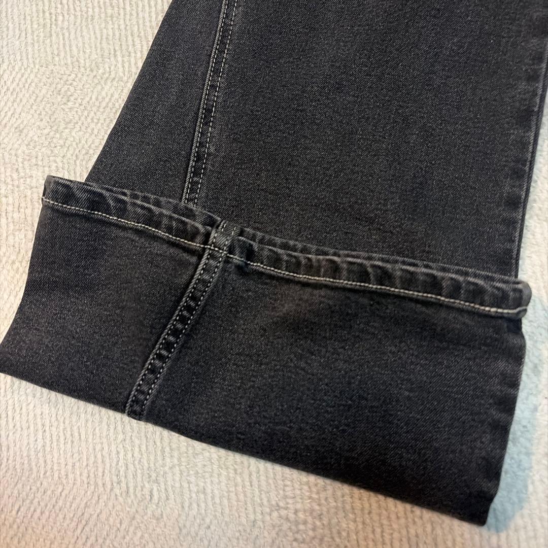 【美品】SNIDEL Sustainableストレッチフレアデニムパンツ BLK