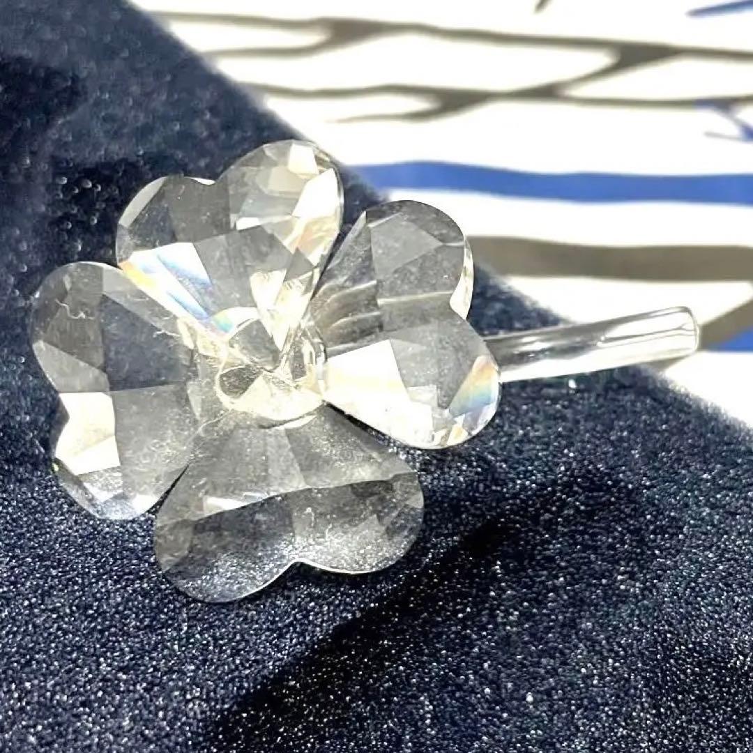 【廃盤】 スワロフスキー 四つ葉 クローバー 花 置物 クリスタル