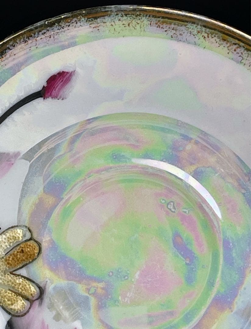 【希少】オールドニッポン コラレン カップ＆ソーサー ラスター ぺディスタル