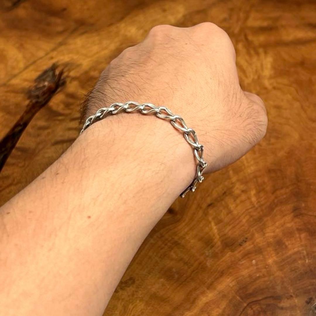 タコクラゲ シルバー チャームリンク チェーン ブレスレット 925