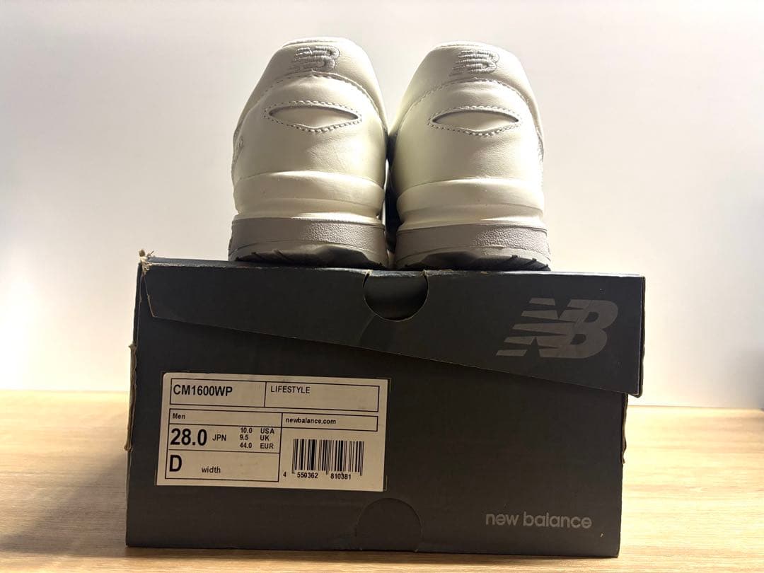 新品未使用 28cm D ニューバランス レザーモデル CM1600WPホワイト