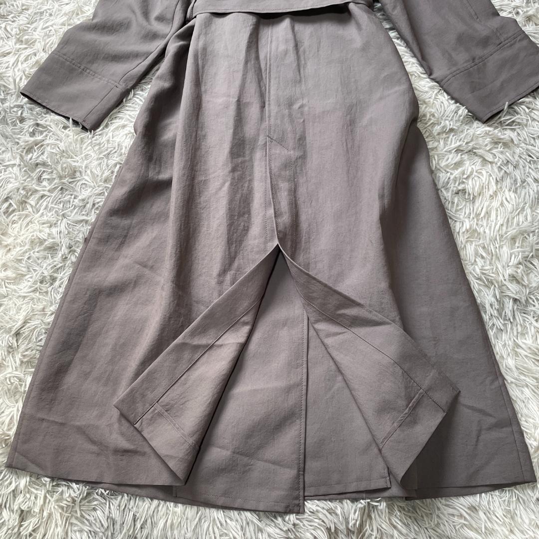 専用 NOBLE 薄手 ロングトレンチコート ガウンコート グレージュ ベルト付