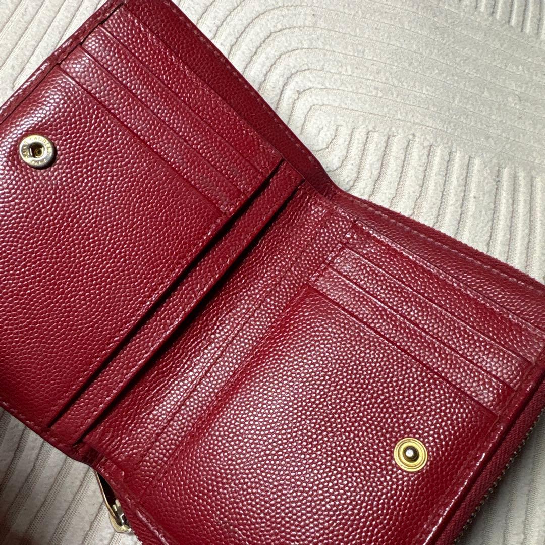 イブサンローラン　財布　赤　正規品