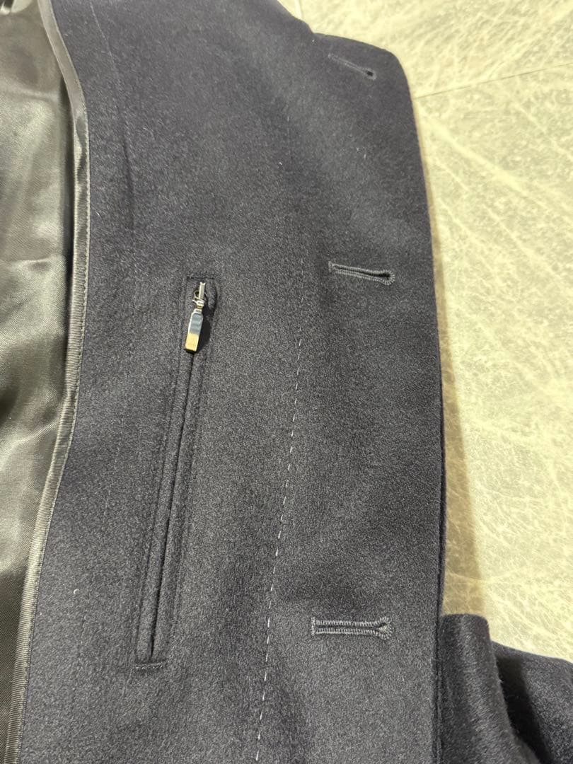 AMADEUS アマデウス カシミヤ ロング コート 56 濃紺