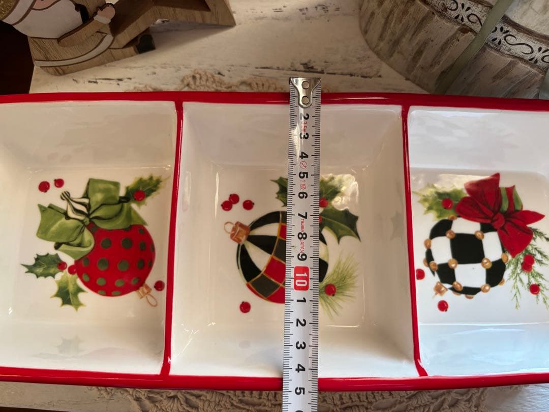 MacKenzie-Childs クリスマス トレー、茶碗2点セット