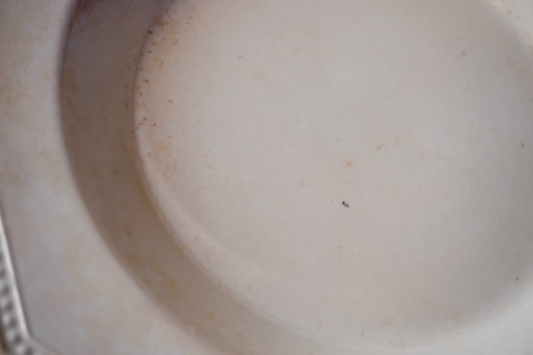 フランス アンティーク クレイユモントロー オクトゴナルプレート 陶器 深皿④