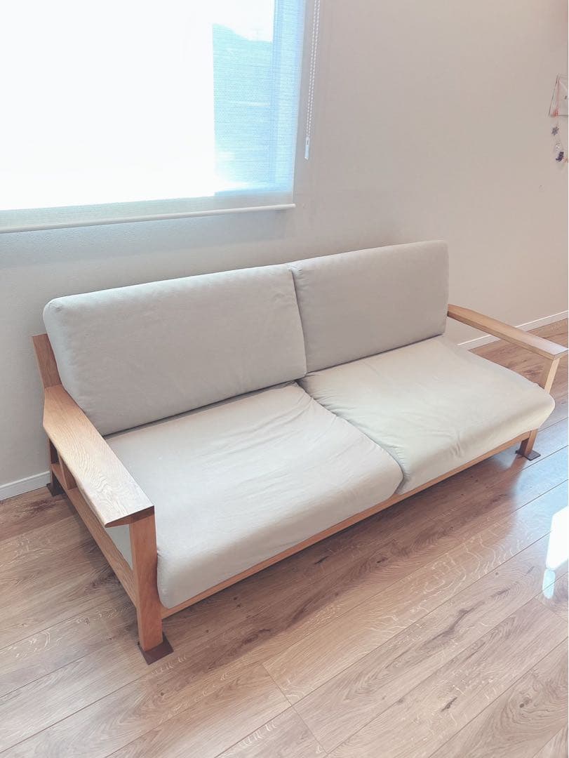 【送料込】無印3シーター ソファ カバー付