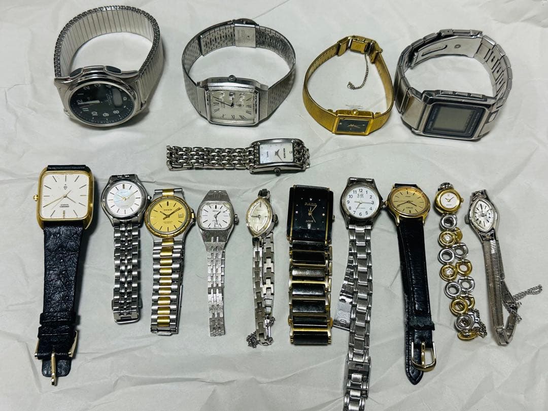 Seiko tissot casio 15セイコー クォーツ 時計 シルバー