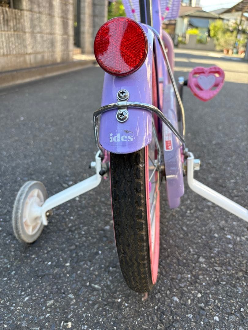 みぃ【室内保管】ソフィア　幼児用　自転車 補助輪付き　18センチ　中古品