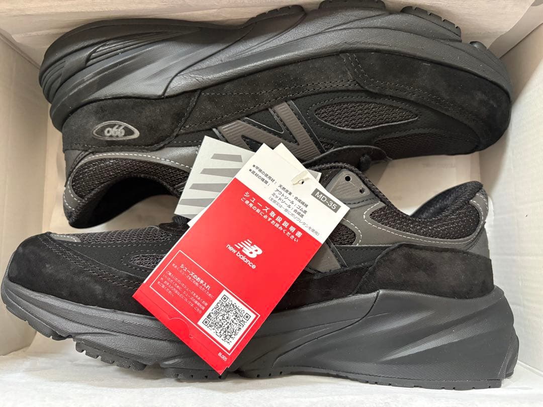 靴 New Balance 990v6 BLACK US8 26SS