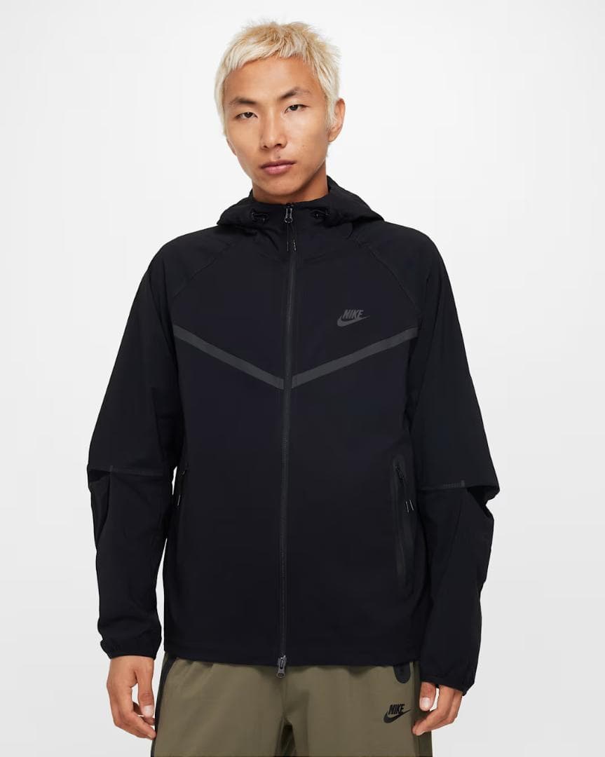 ナイキ ウィンドランナー メンズ フルジップ ジャケット黒ＸＬ新品7,609円安