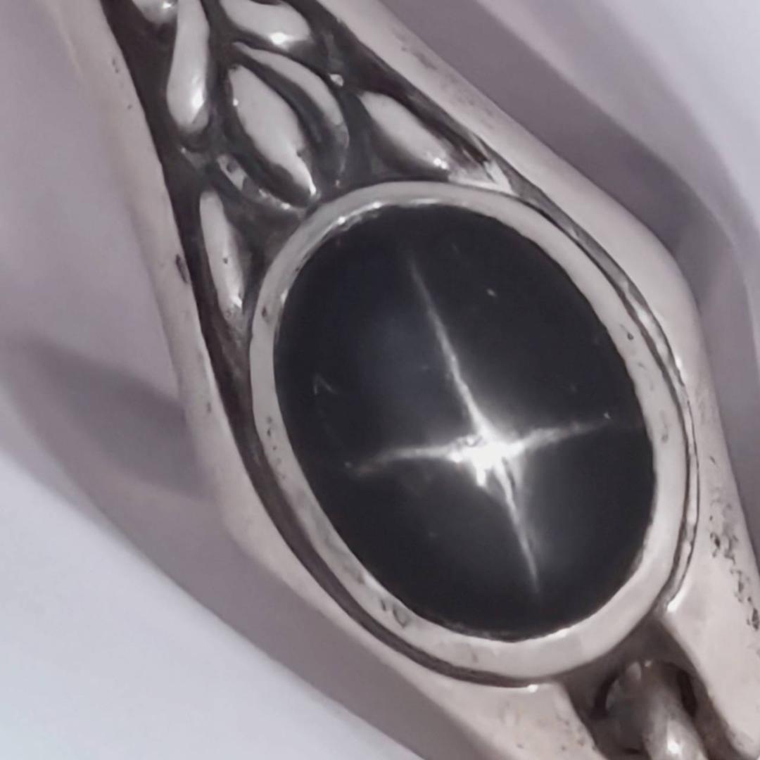 AR166 フリースタイル　ブラックスター バングル　シルバー925