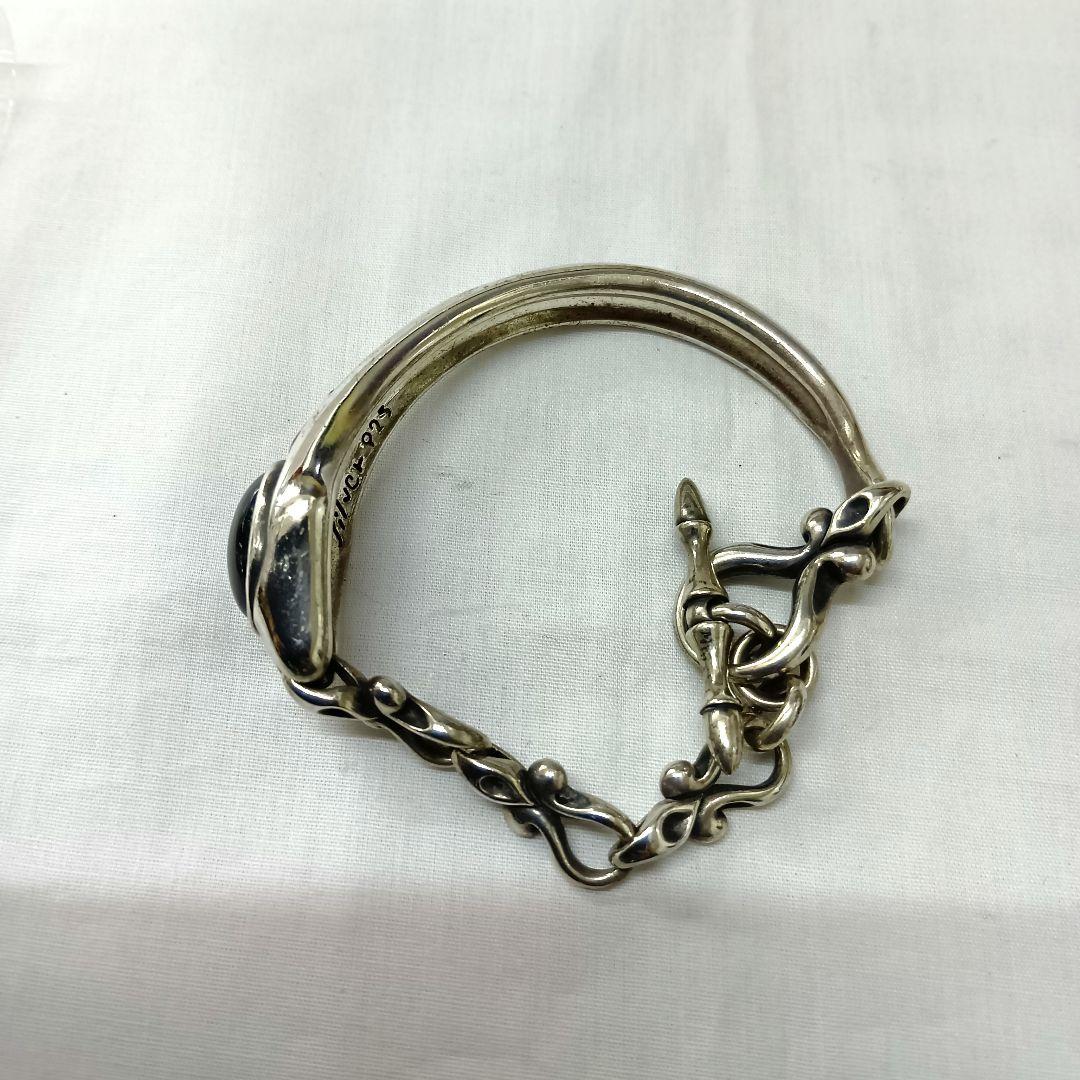 AR166 フリースタイル　ブラックスター バングル　シルバー925