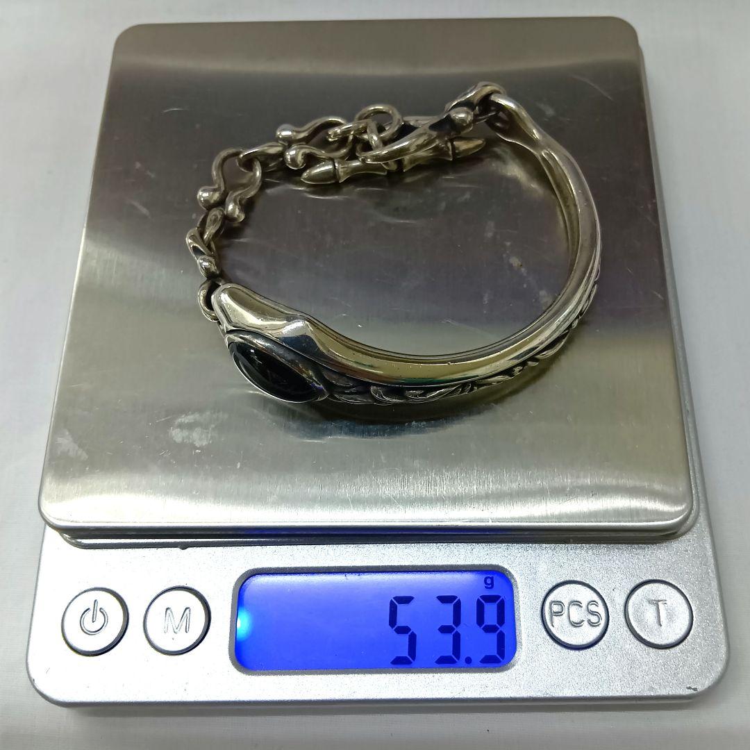 AR166 フリースタイル　ブラックスター バングル　シルバー925