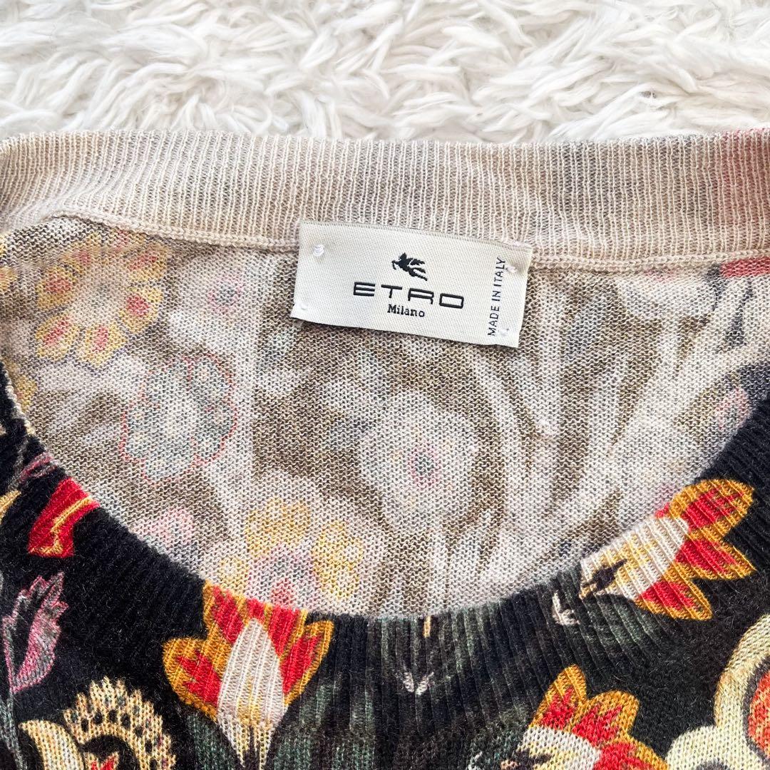 専用　近年★エトロ★豪華デザインセーター　聖獣　ペガソ　カシミヤ　シルク　S