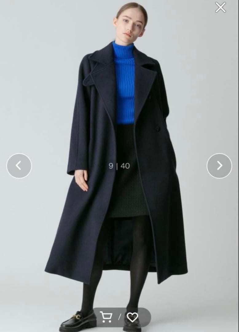 【美品】完売品✨️アルアバイル スプリット ラグラン ロング コート 濃紺