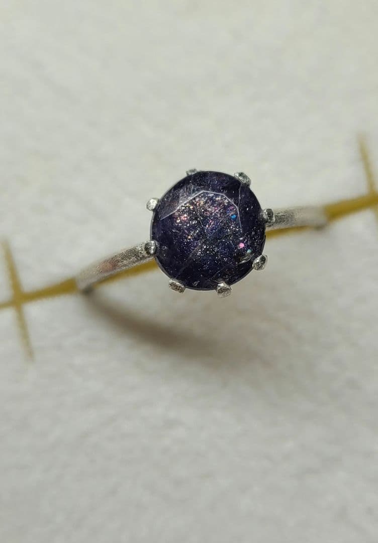 ツキボシ★非加熱アイオライトサンストーン★リング、ペンダントオーダー