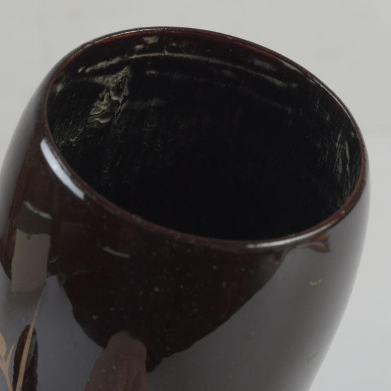 茶道具　桐木地本漆塗　青漆爪紅　利休茶箱　茶碗　棗など　七点　一式　M　9738