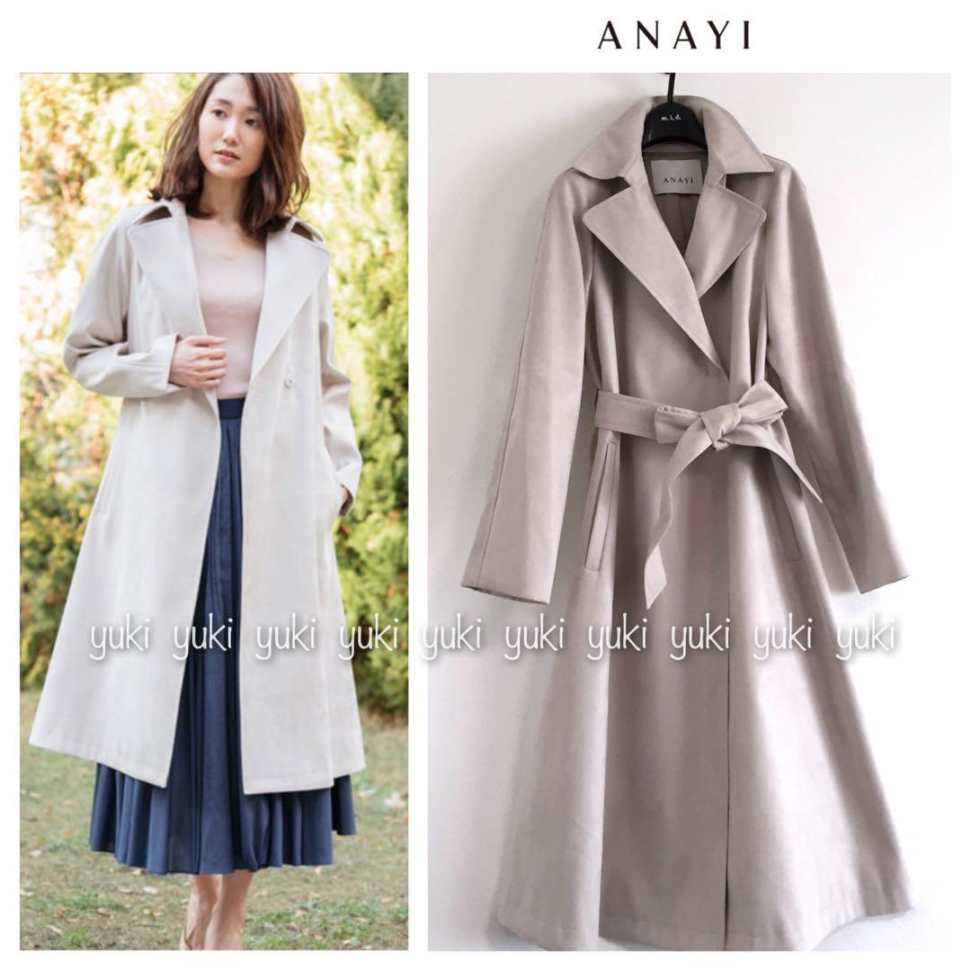 ANAYI フェイクスエード ボンディングコート
