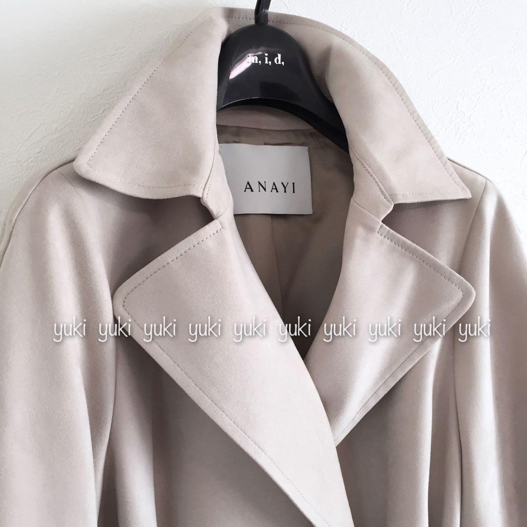 ANAYI フェイクスエード ボンディングコート