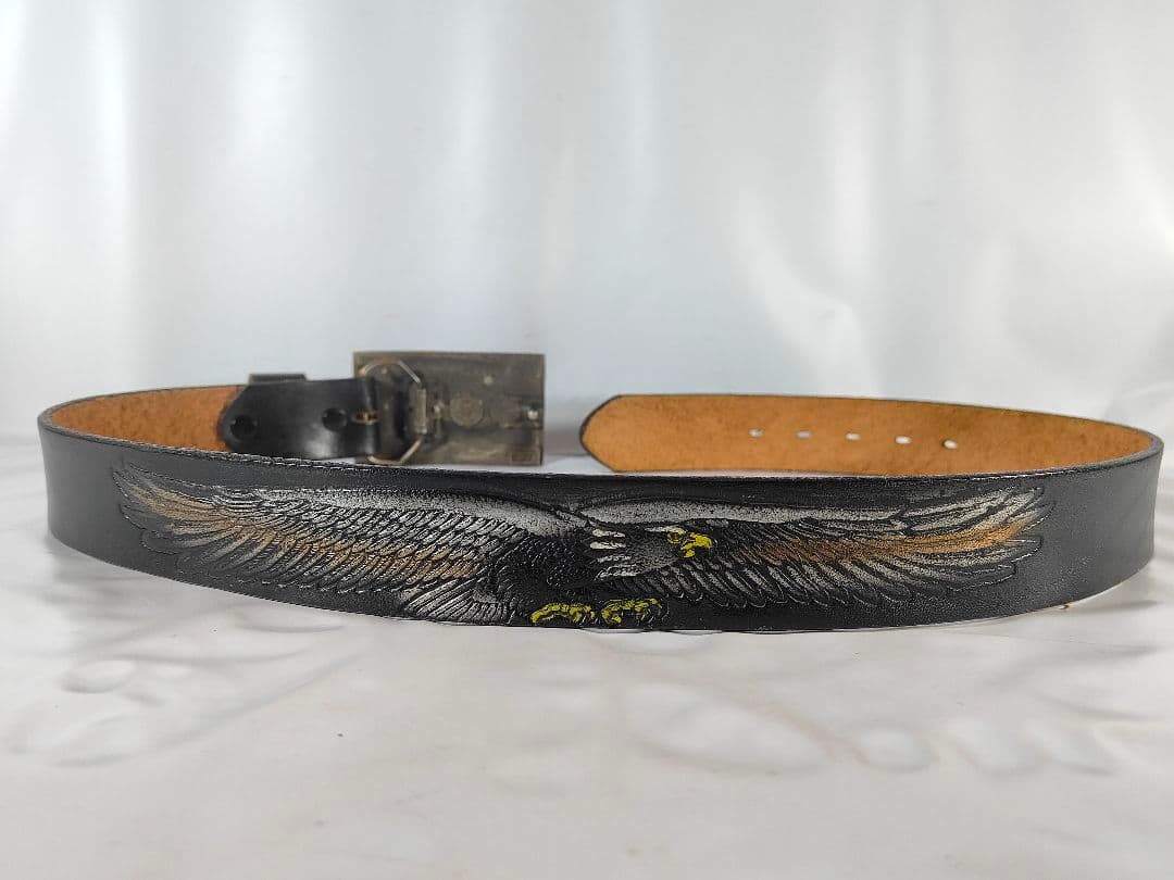 【ヴィンテージ】プレミアムバドワイザーバックル　極厚ドレスベルト　USA製正規品