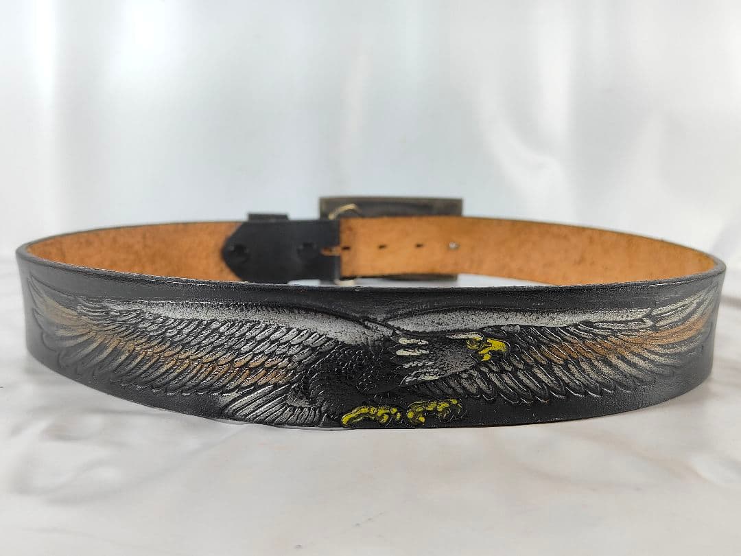 【ヴィンテージ】プレミアムバドワイザーバックル　極厚ドレスベルト　USA製正規品