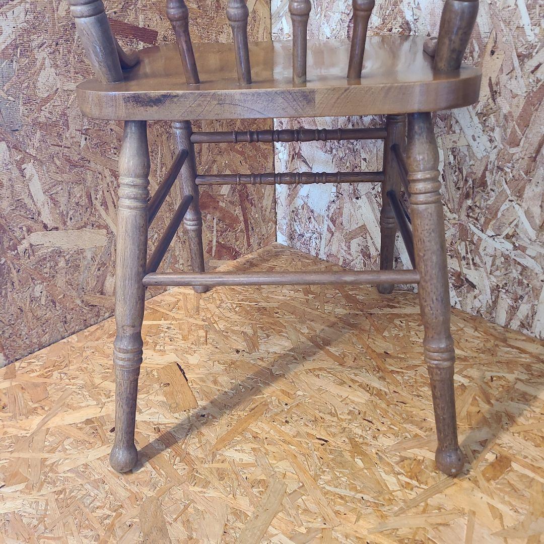 3 山善 椅子 アンティーク調 チェア　ウィンザーチェア