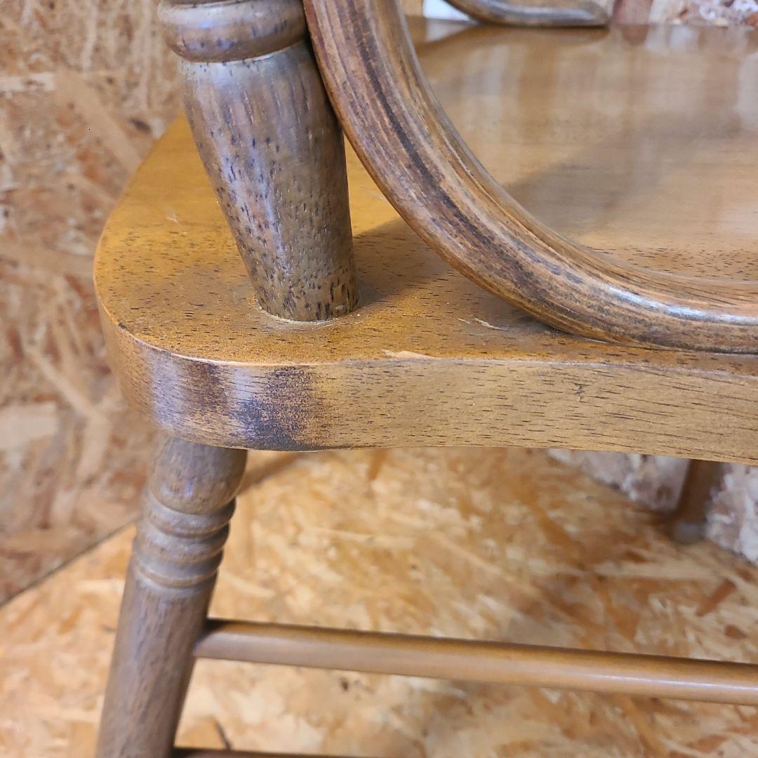 3 山善 椅子 アンティーク調 チェア　ウィンザーチェア