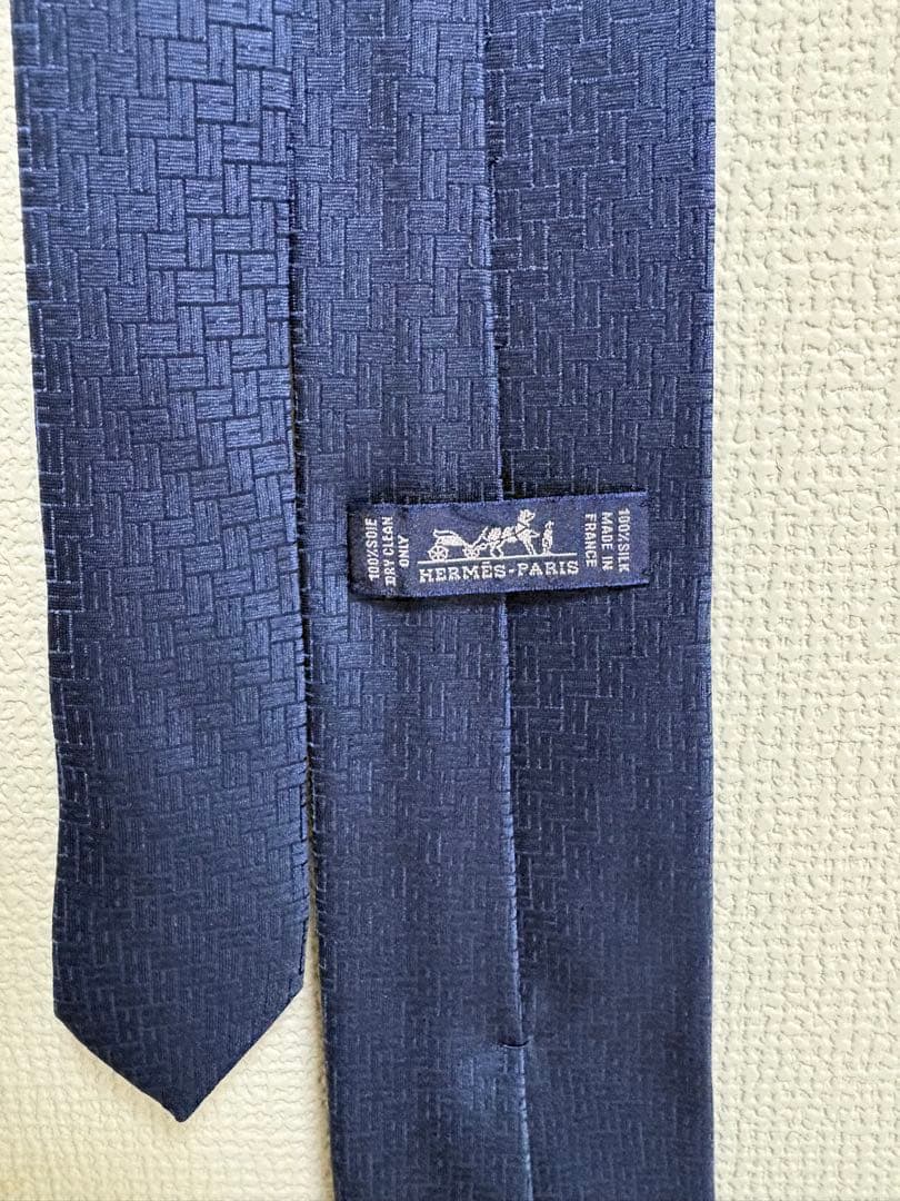 HERMES ネイビー ネクタイ
