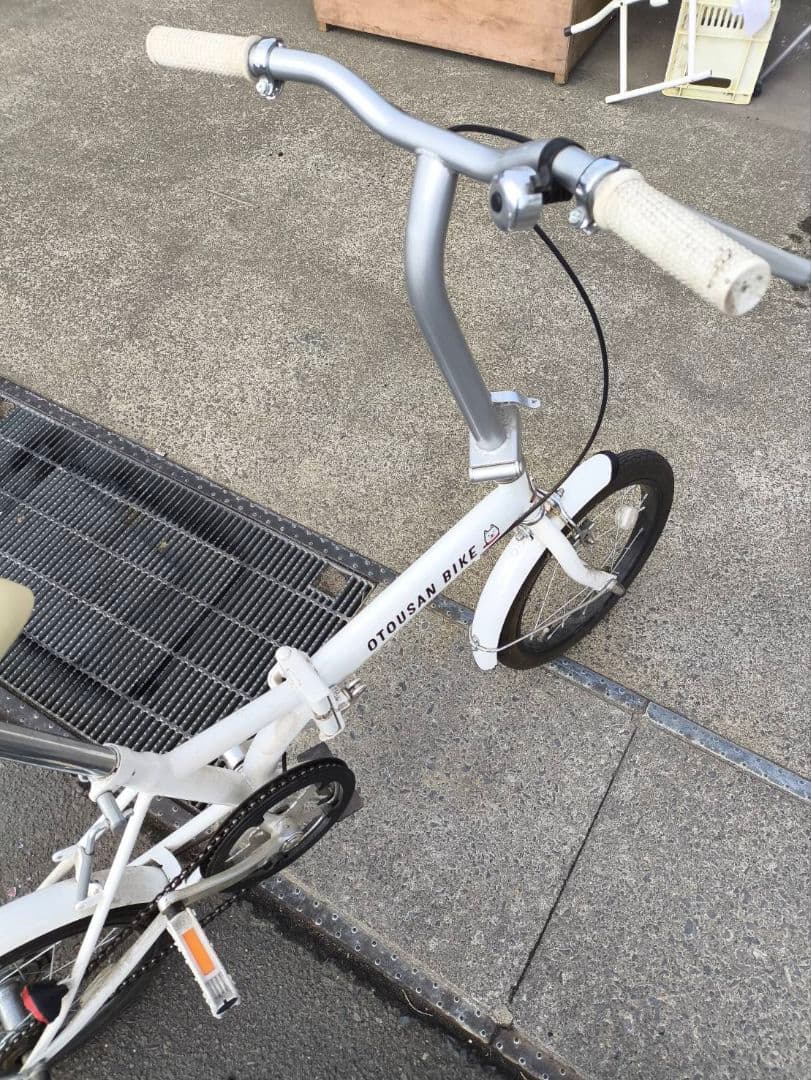 激レア ソフトバンク お父さん 折りたたみ自転車 ホワイト