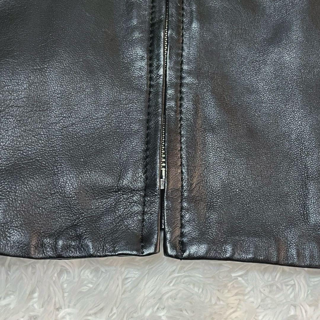 雑誌掲載✨ 自由区　ラムレザー ジャケット　ノーカラー