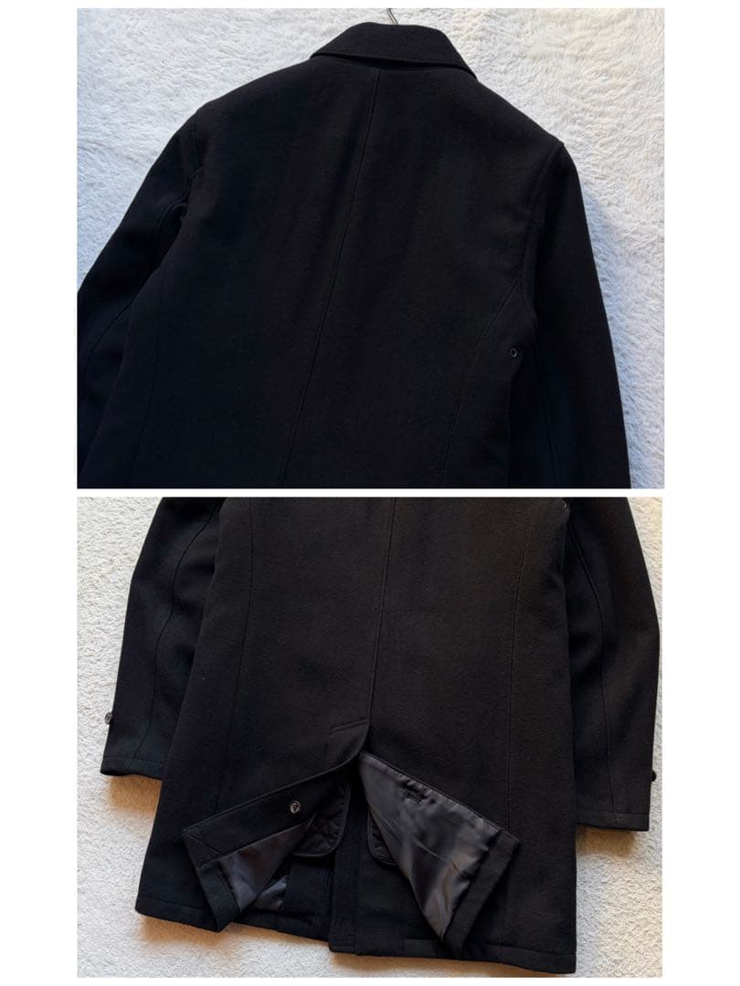 【極美品】ポロラルフローレン ウールステンカラーコート 中綿ライナー 黒 現行品