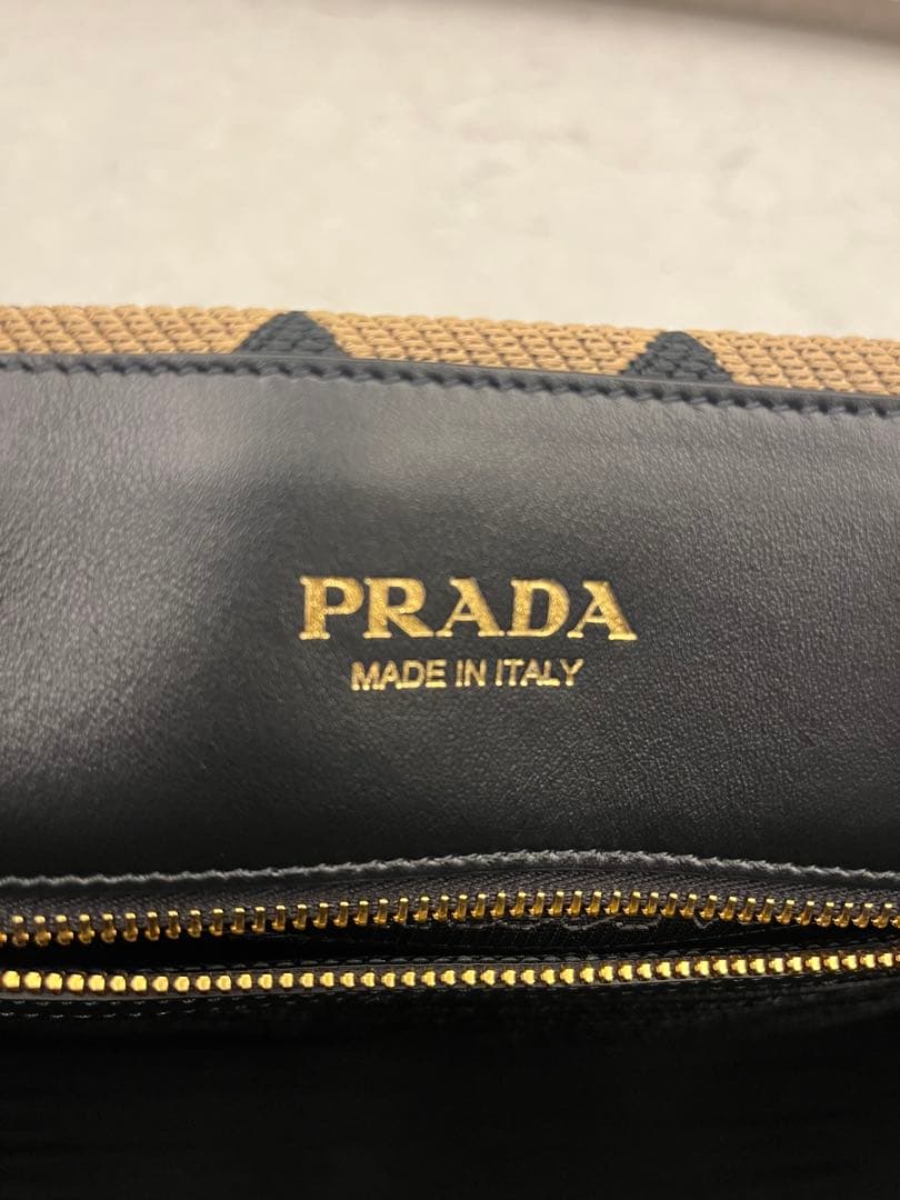 （新品）PRADA シンボルエンブロイダリーファブリックトートバッグ プラダ