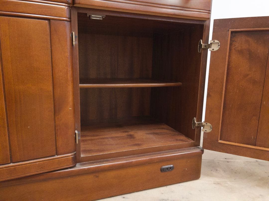 大容量　食器棚　本棚　ガラス棚　横幅177.5㎝　アンティーク