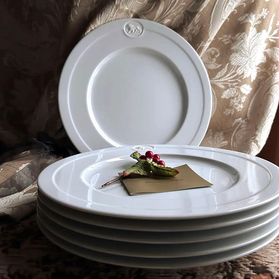 新品 ドイツ製 HUTSCHENREUTHER【D'Oro Lion】大皿6枚