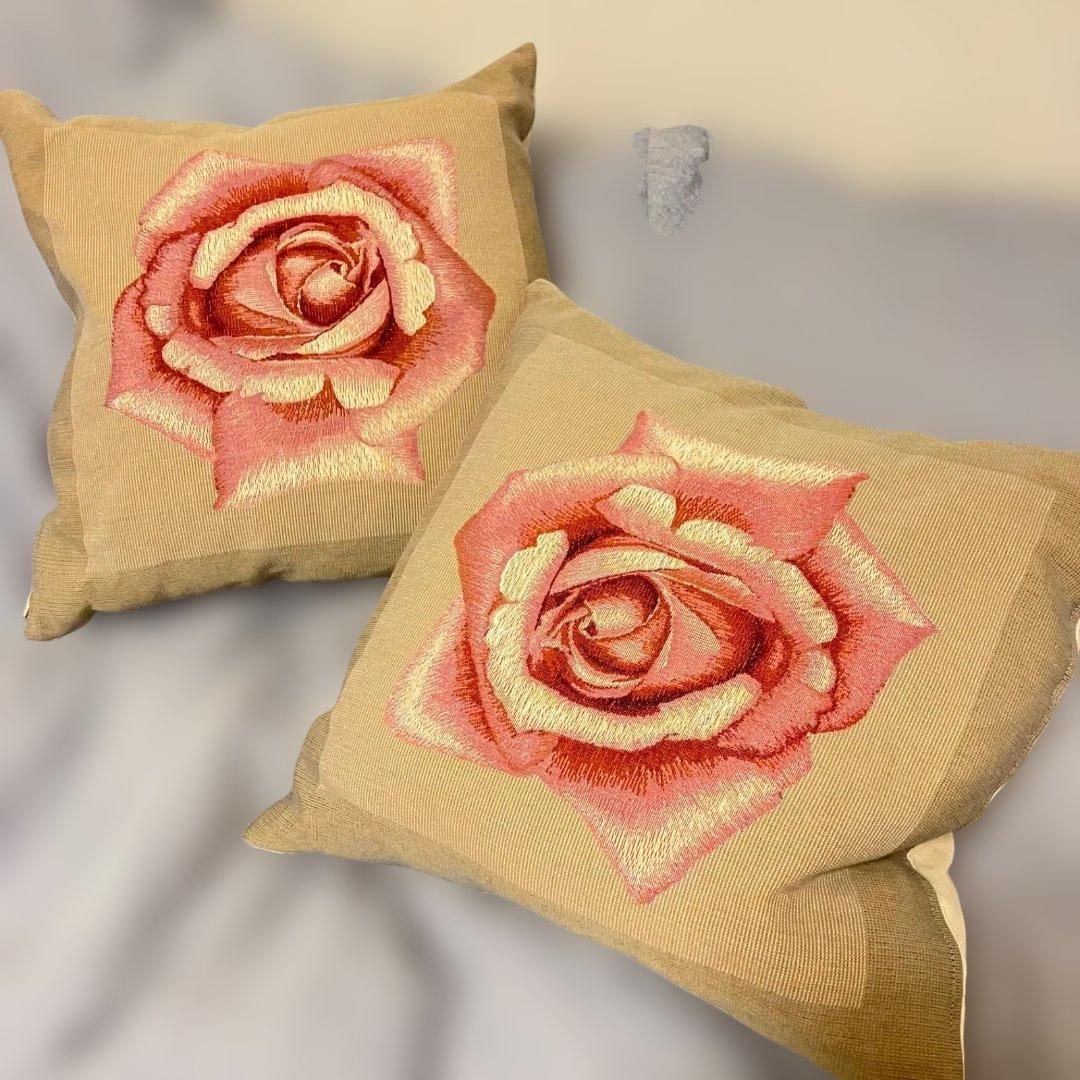 美品イヴドロームYves Delorme IOSIS クッションカバー2枚セット