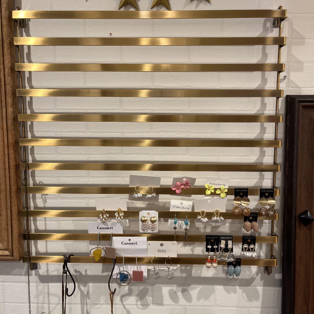 ピアス　ホルダー商品棚ゴールド　ドレッサー　イヤリング インテリア アンティーク