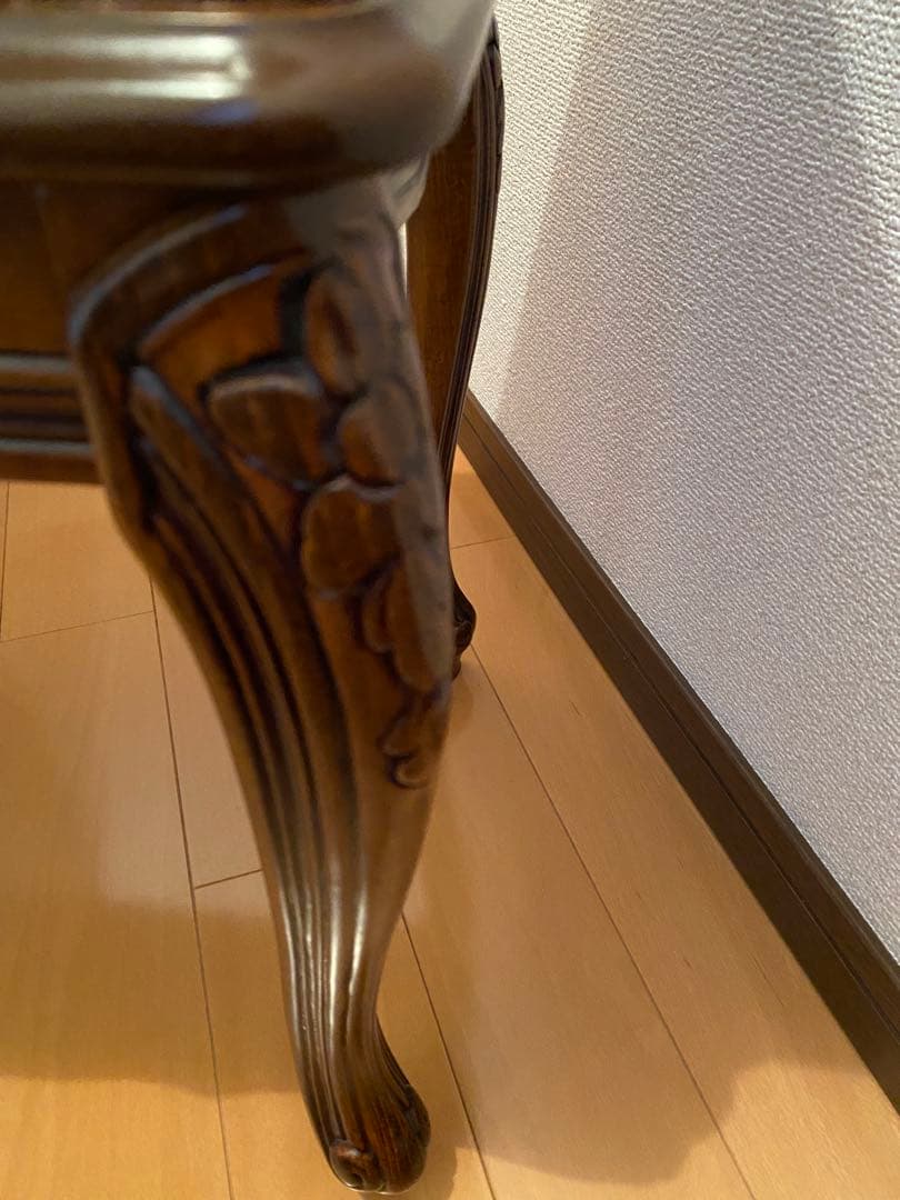 猫脚　美品　ブラウン木製キャビネット