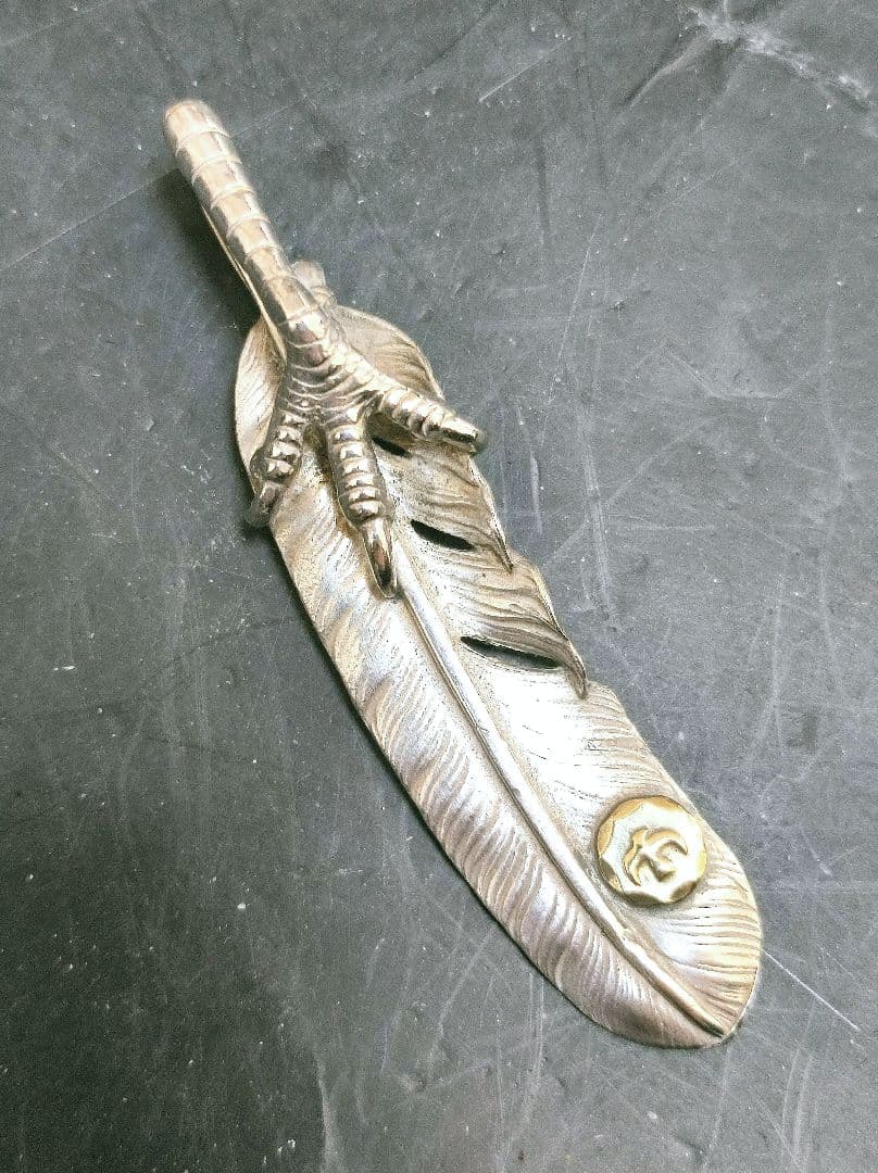 ゴローズgoro's銀爪＆タタキメタル付き特大フェザー