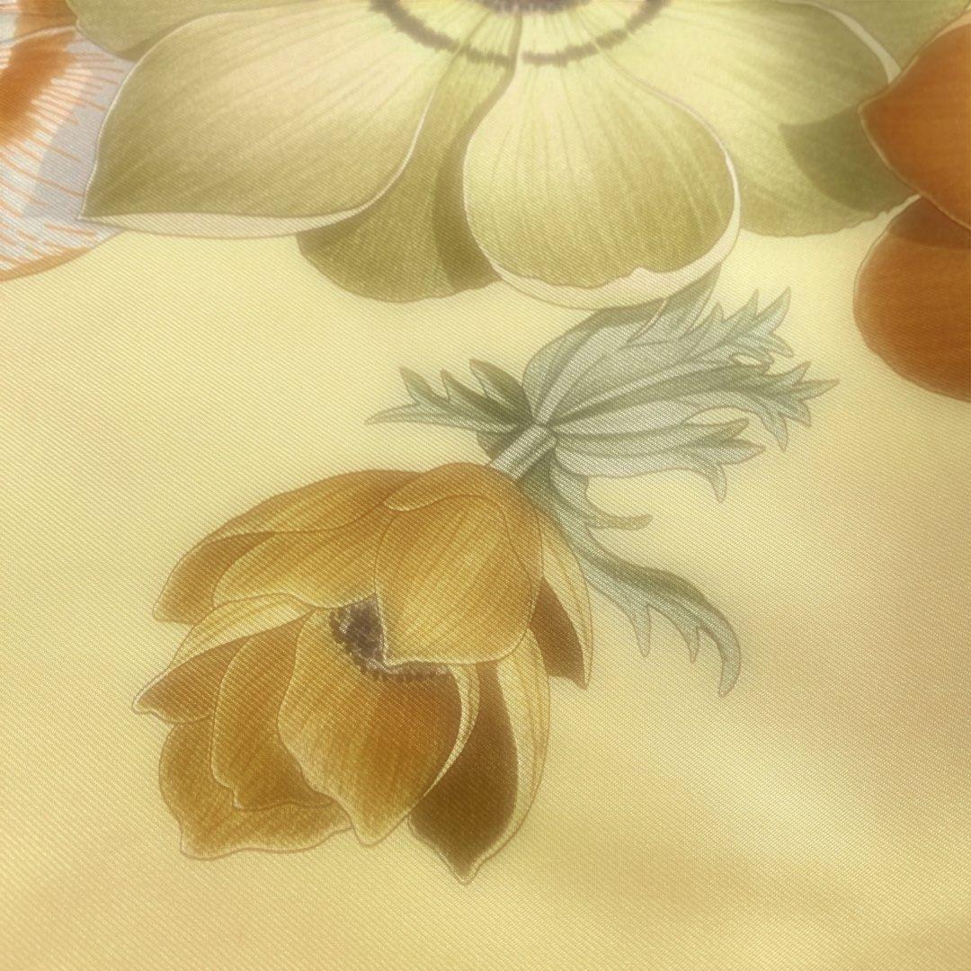 Salvatore Ferragamo 花柄シルクスカーフ 90cmx90cm
