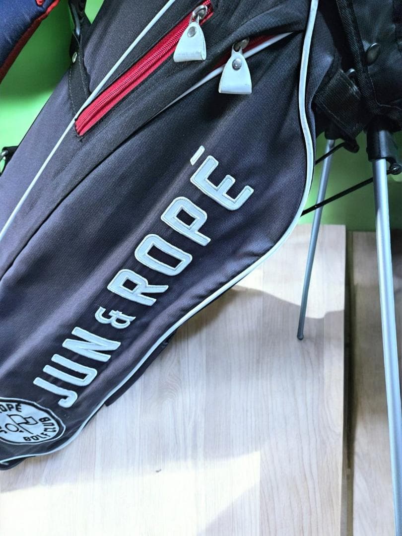 送料無料/美品JUN & ROPE スタンド式キャディバッグ NAVY