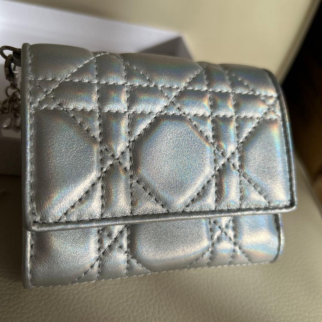 Dior シルバー 三つ折り財布