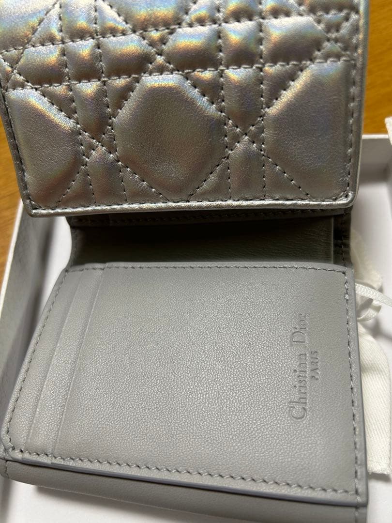 Dior シルバー 三つ折り財布